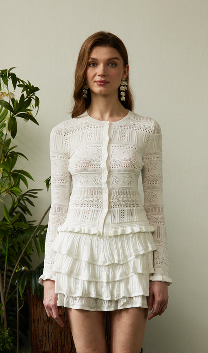 Pointelle Knit Top