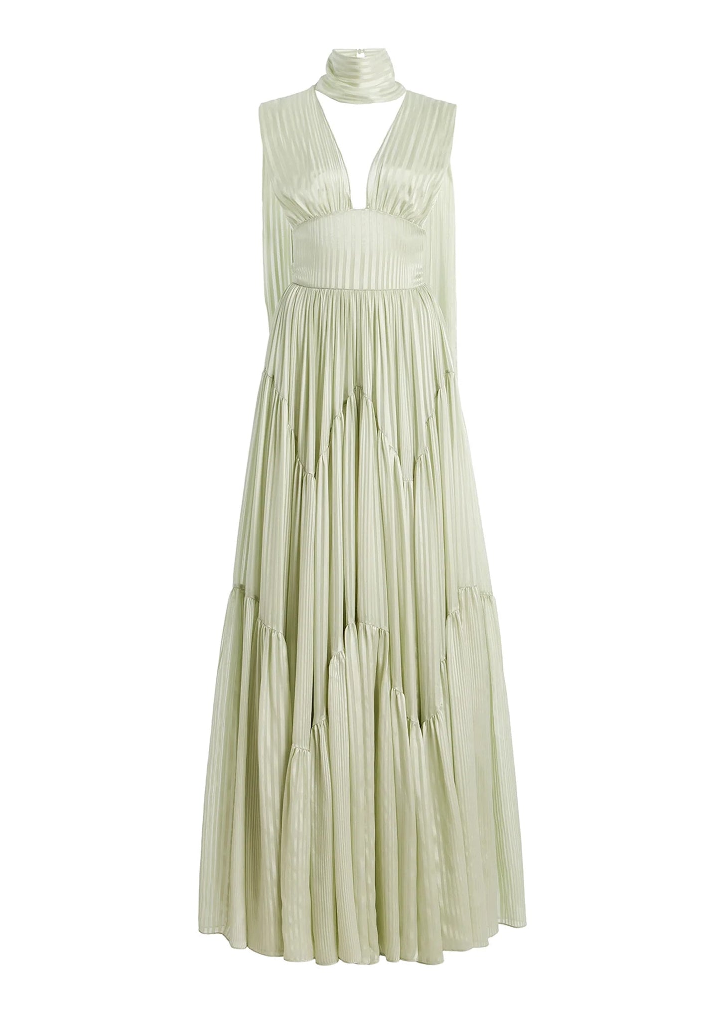 Ferrara Striped Satin Maxi Dress