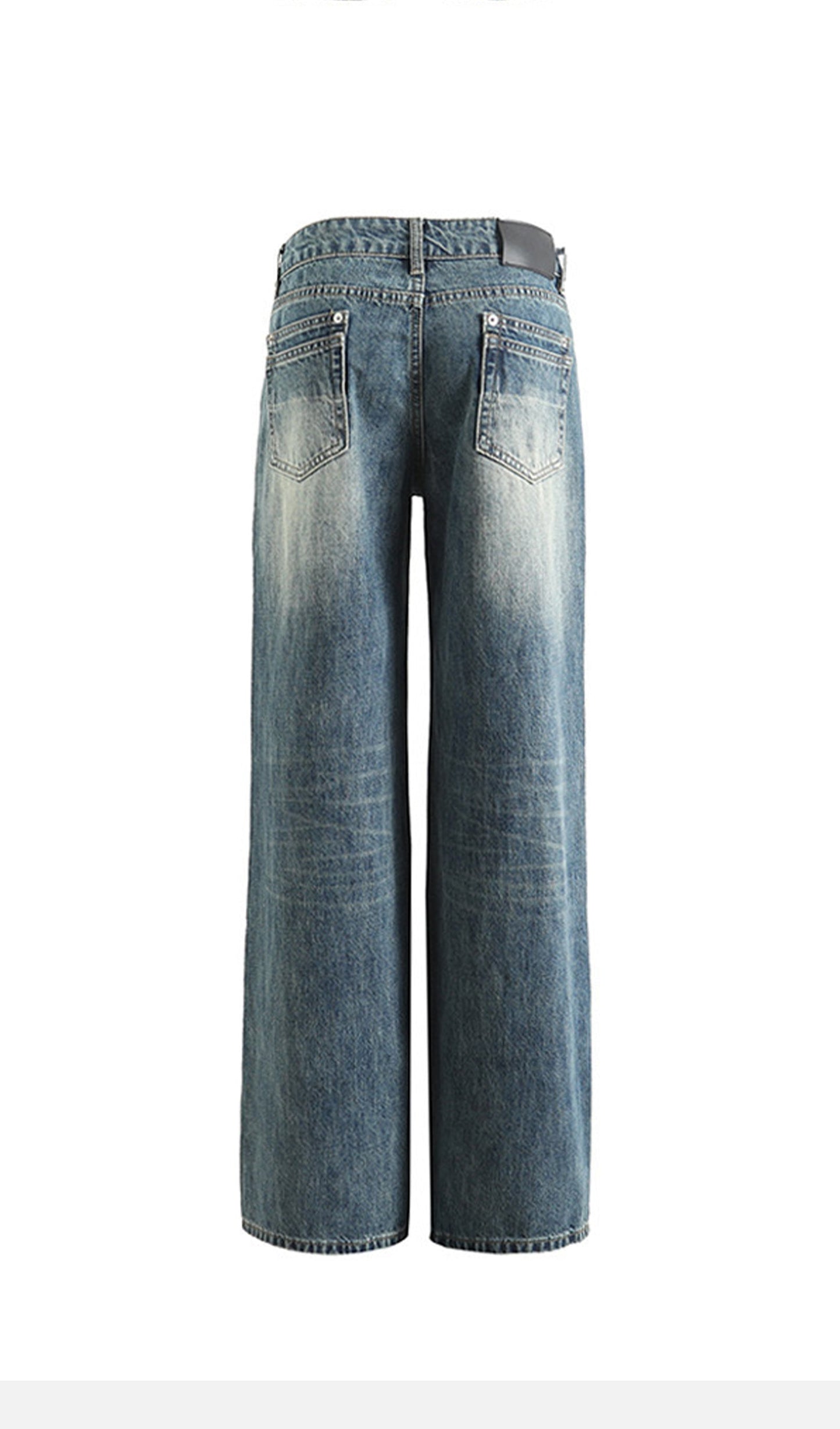 Low Rise Washing Wide Jeans