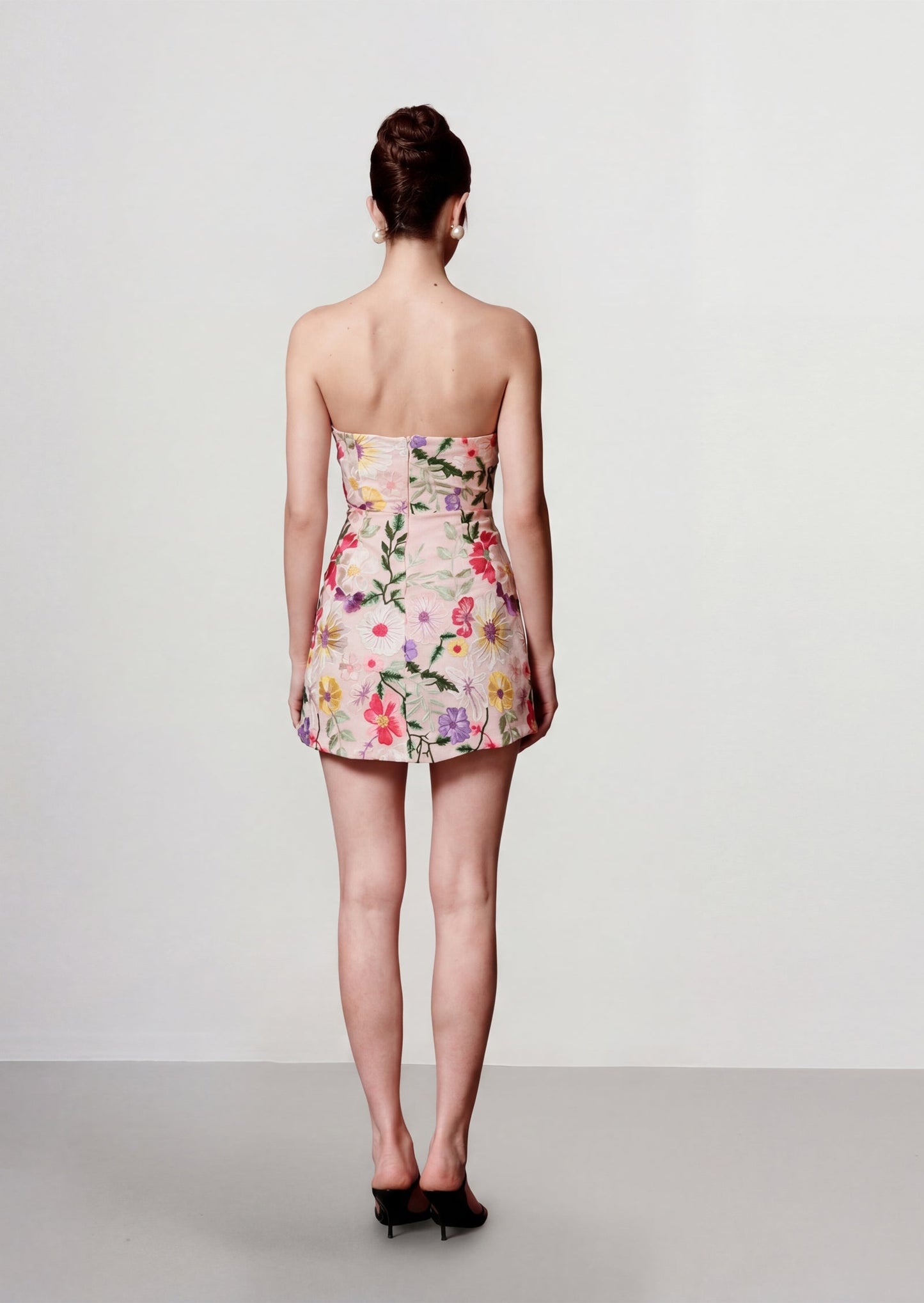 Ulama Strapless Mini Dress In Floral