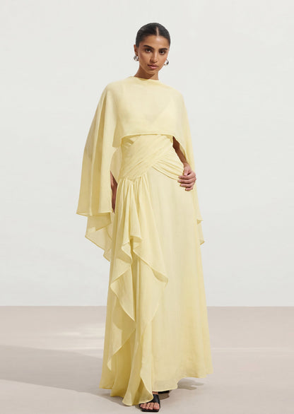 Millen Crinkle Cross Front Georgette Maxi Dress