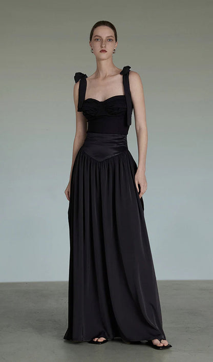 Bustier Crop Top & Midi Skirt Set