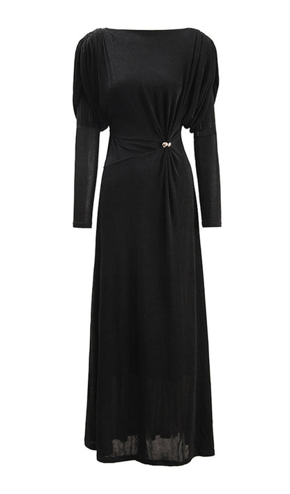 Metallic Decor Maxi Dress