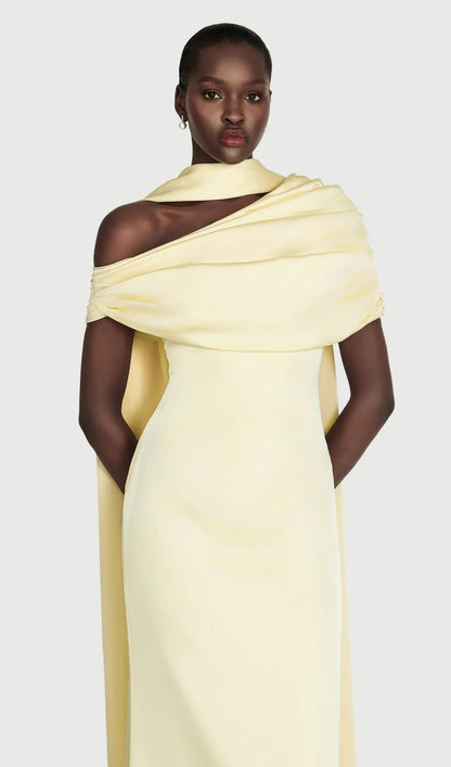Layali Rose Maxi Dress Matching Scarf