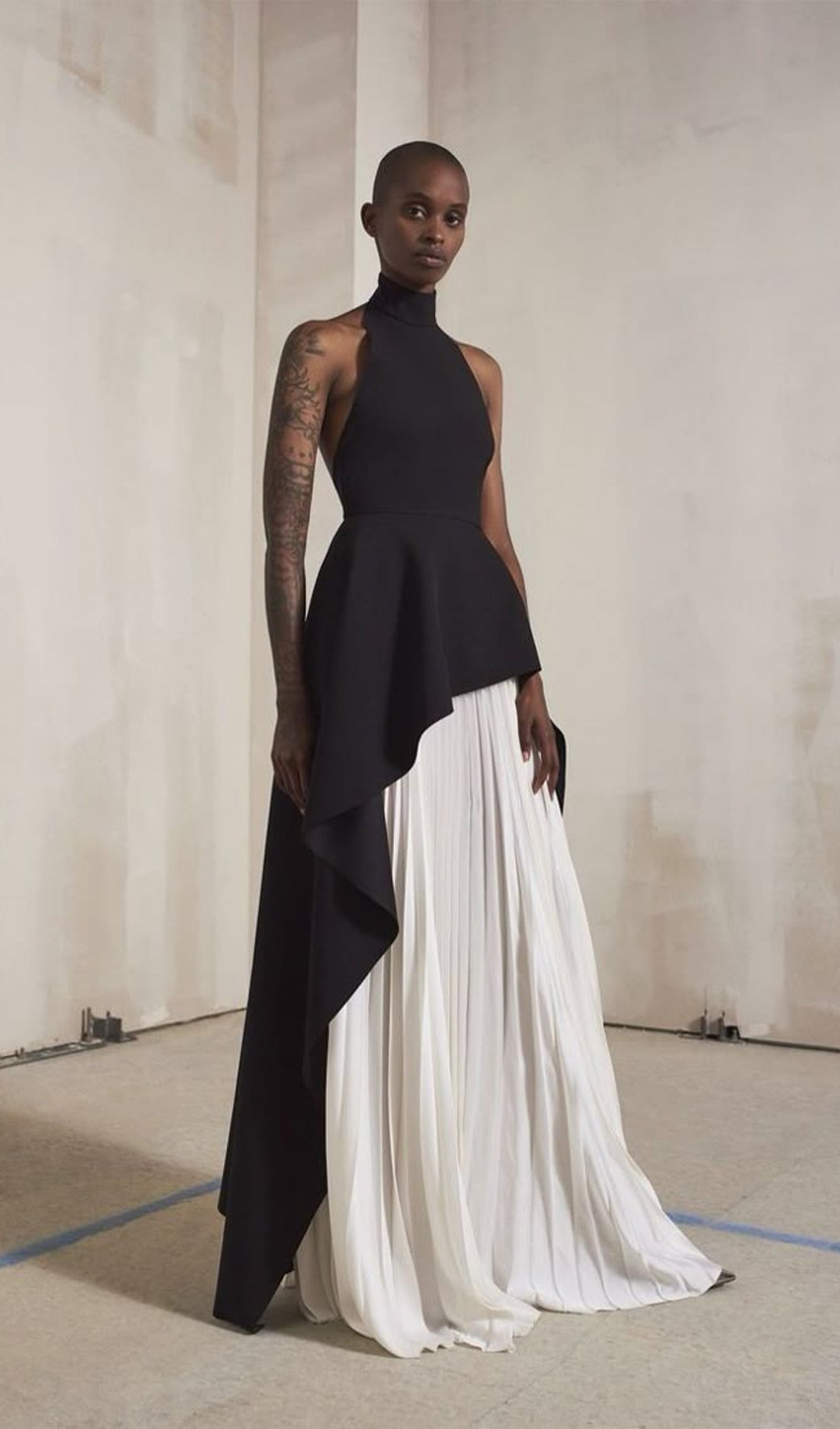 Two Piece Pleated Skirt And Top Set