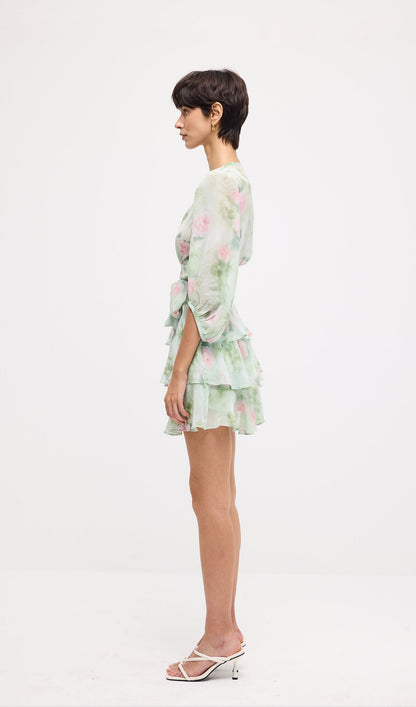 Floral Knot Cut Out Mini Dress Sets