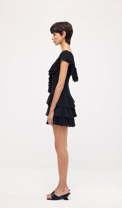 Sleeveless Ruffled Tiered Mini Dress