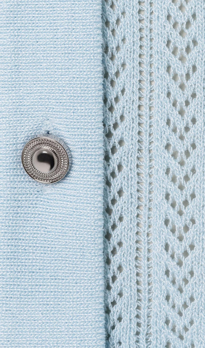 Openwork Jersey Maxi Skirt Sets In Baby Blue