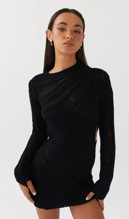 Hollow Out  Mini Dress