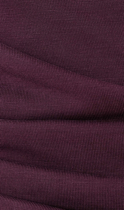 Jersey Long Sleeve Top In Maroon