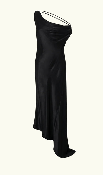 Slip With Asymmetrical Hem Maxi Dress
