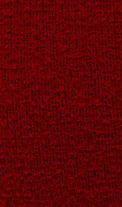 Textured Knitted Jumper & Mini Skirt Set Red