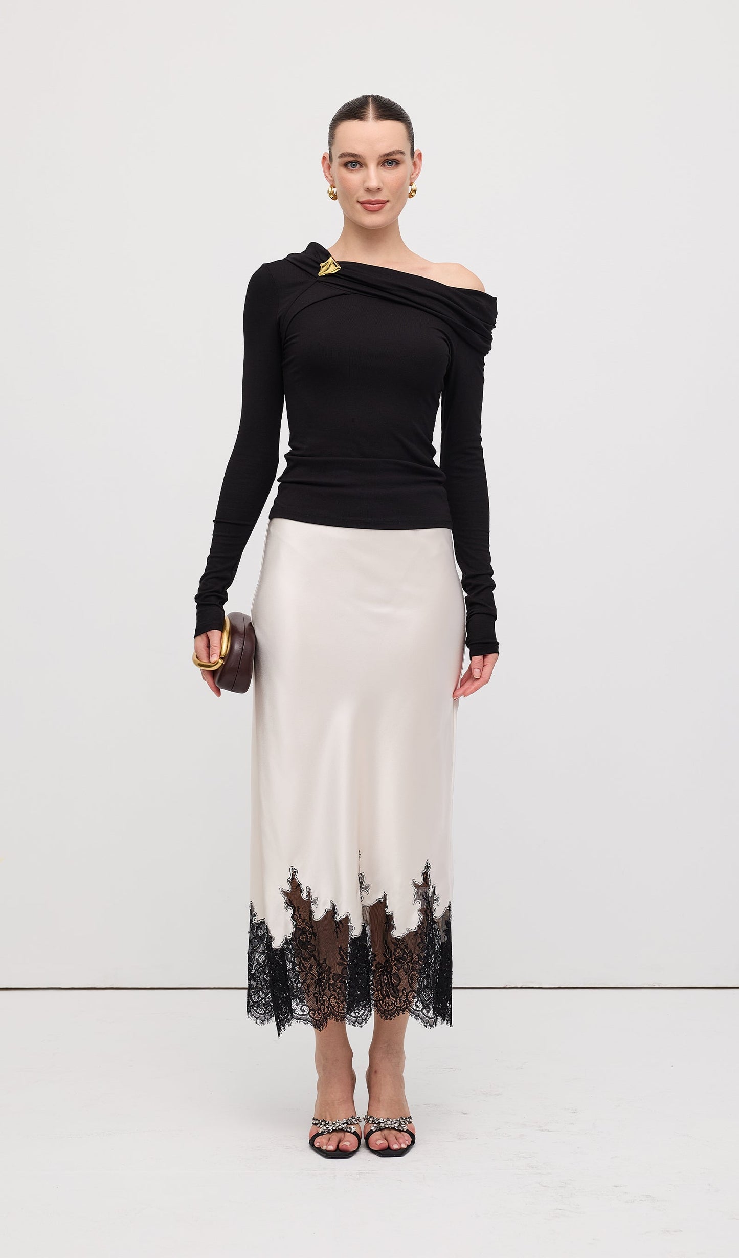 Pleated Off Shoulder Top