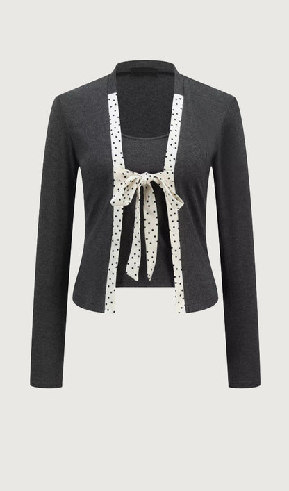 Polka Dot Tie Top