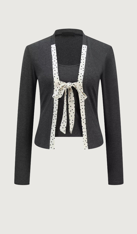 Polka Dot Tie Top