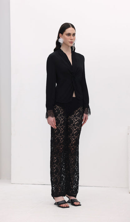 Lace Hollow Out Trousers