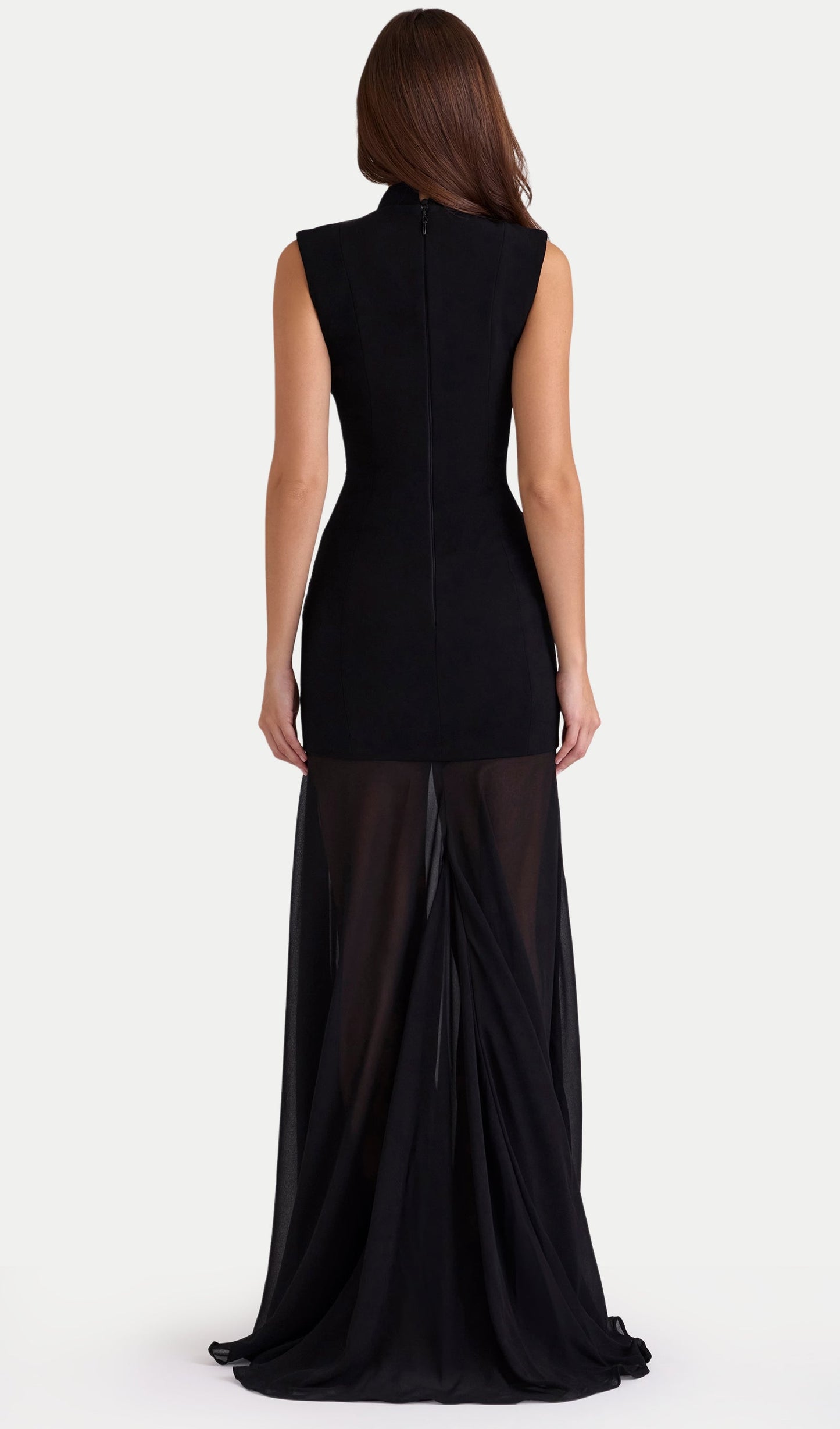 Sleeveless Keyhole Draping Maxi Dress