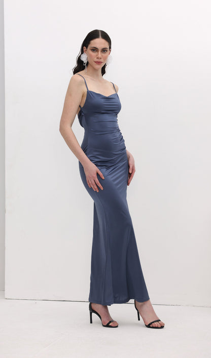 Sexy Cowl Back Maxi Dress