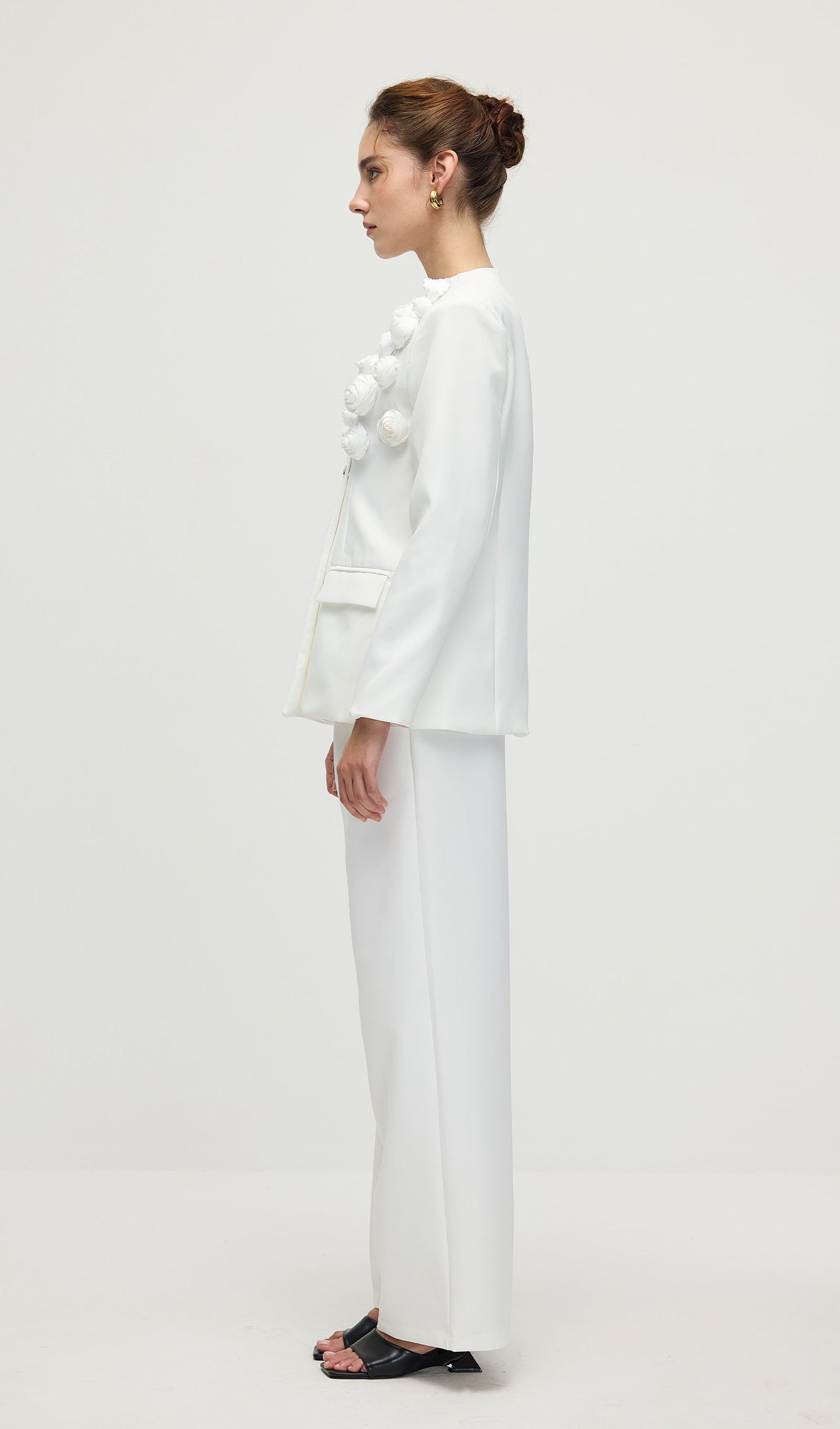 Slim Fit Blazer & Trousers Two-Piece Set In White