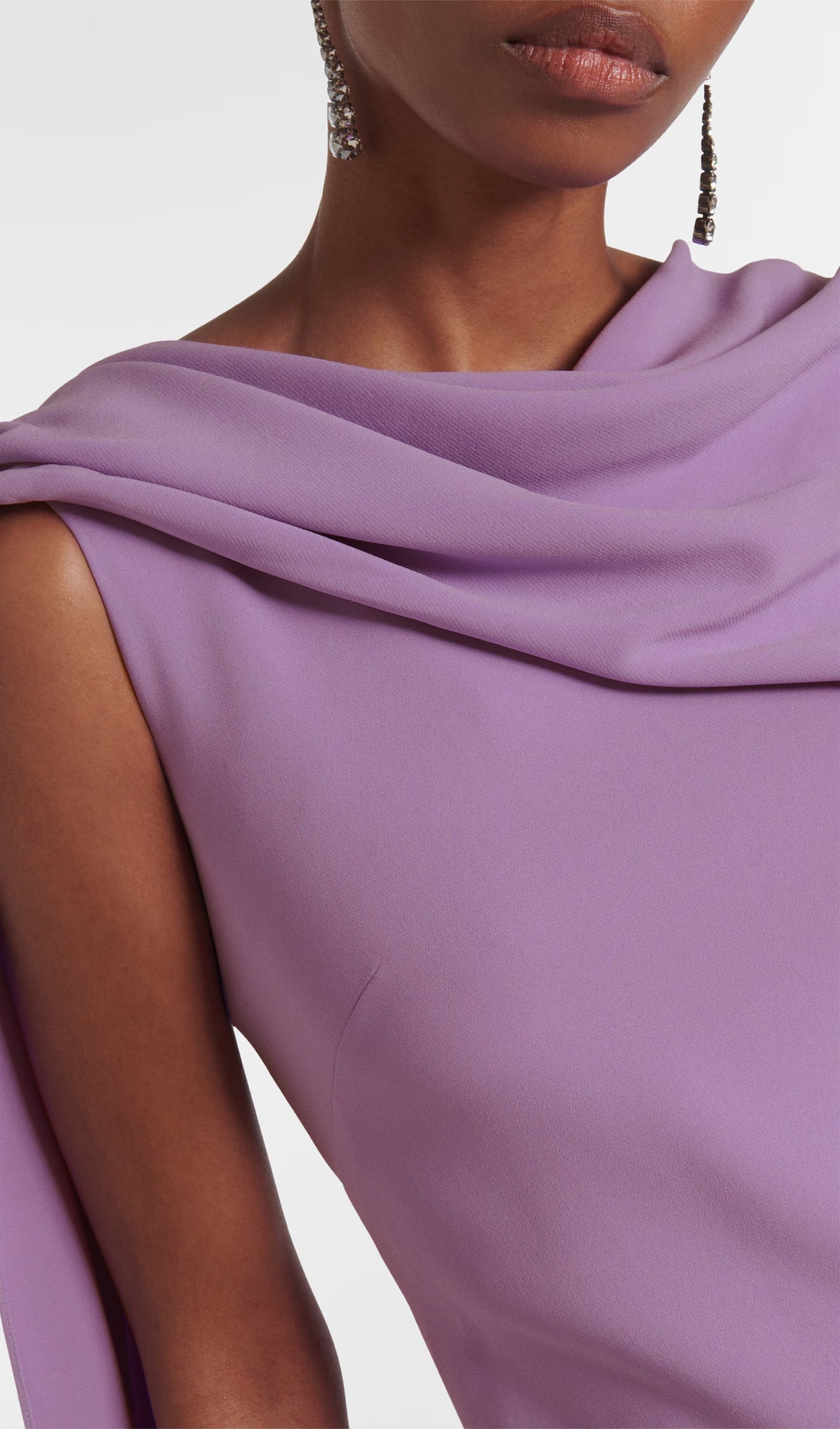 Layali Rose Caped Silk Blend Georgette Gown