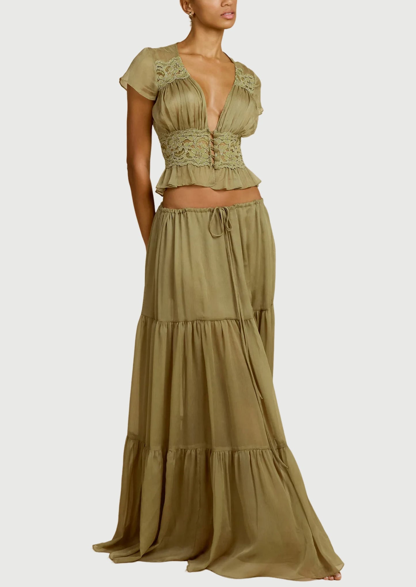 Sabrina Top & Tiered Skirt Set