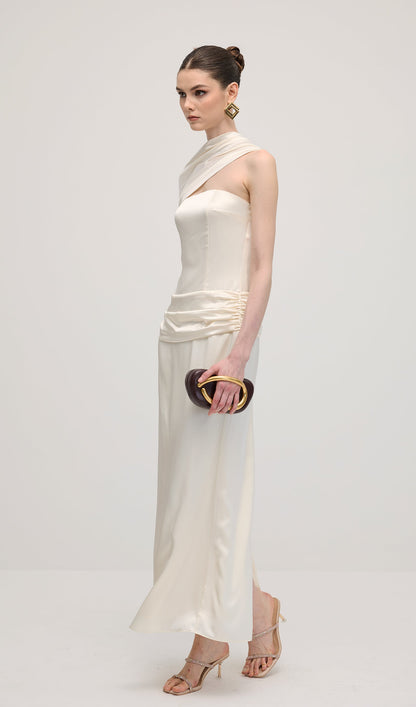 Satin Bodycon Maxi Dress