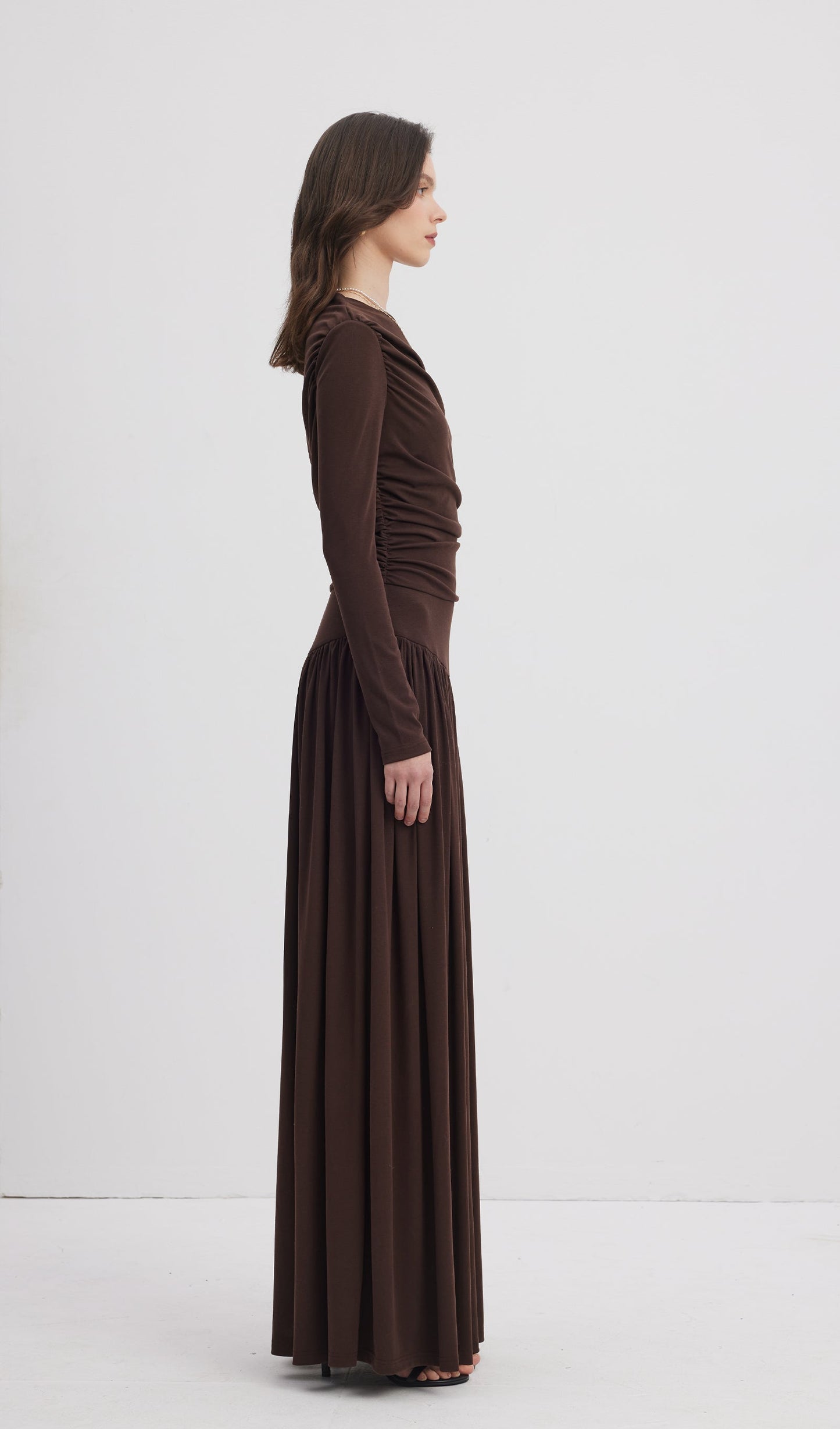 Ruffle Knitted Maxi Dress