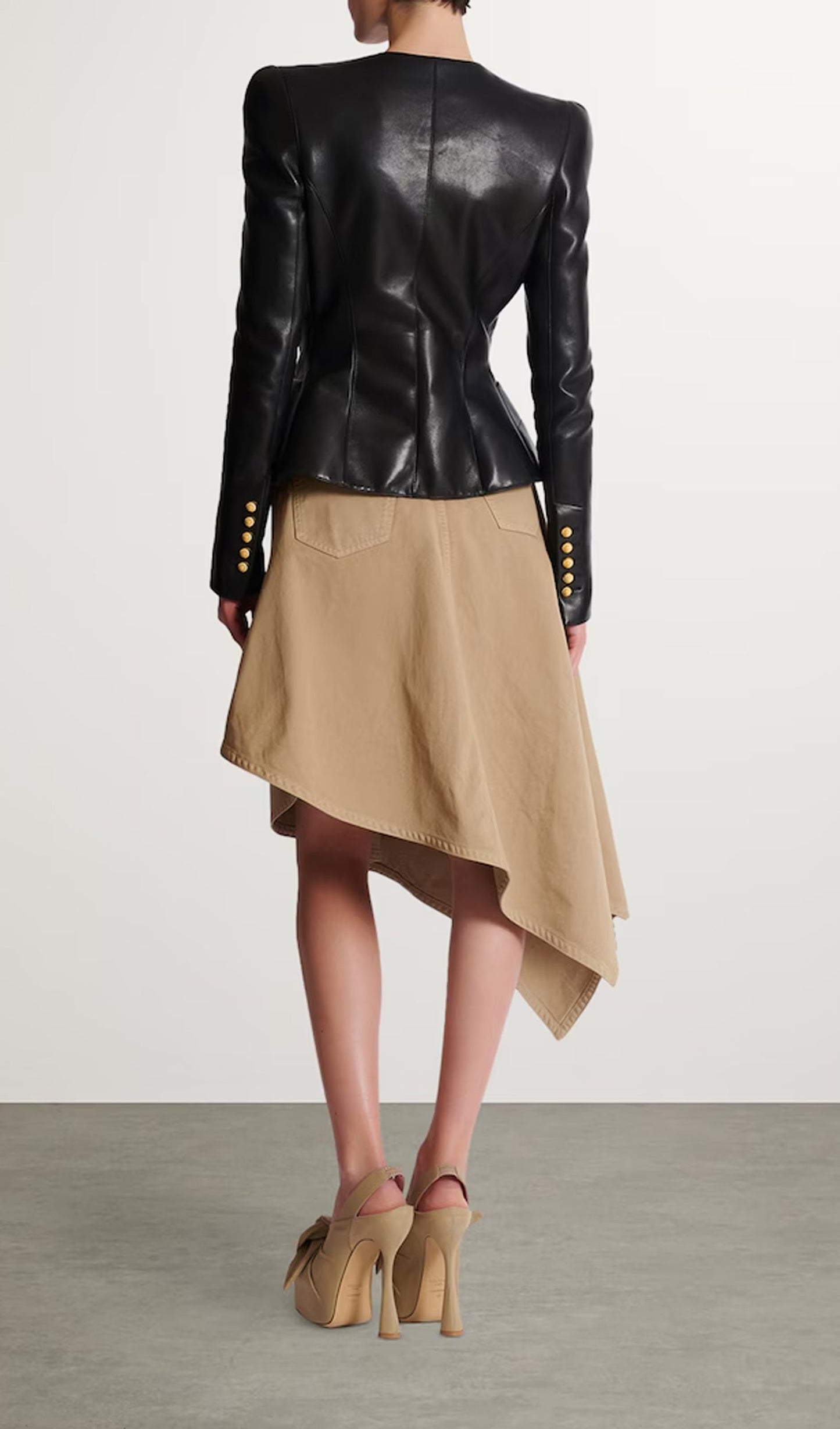 Peplum Leather Jacket