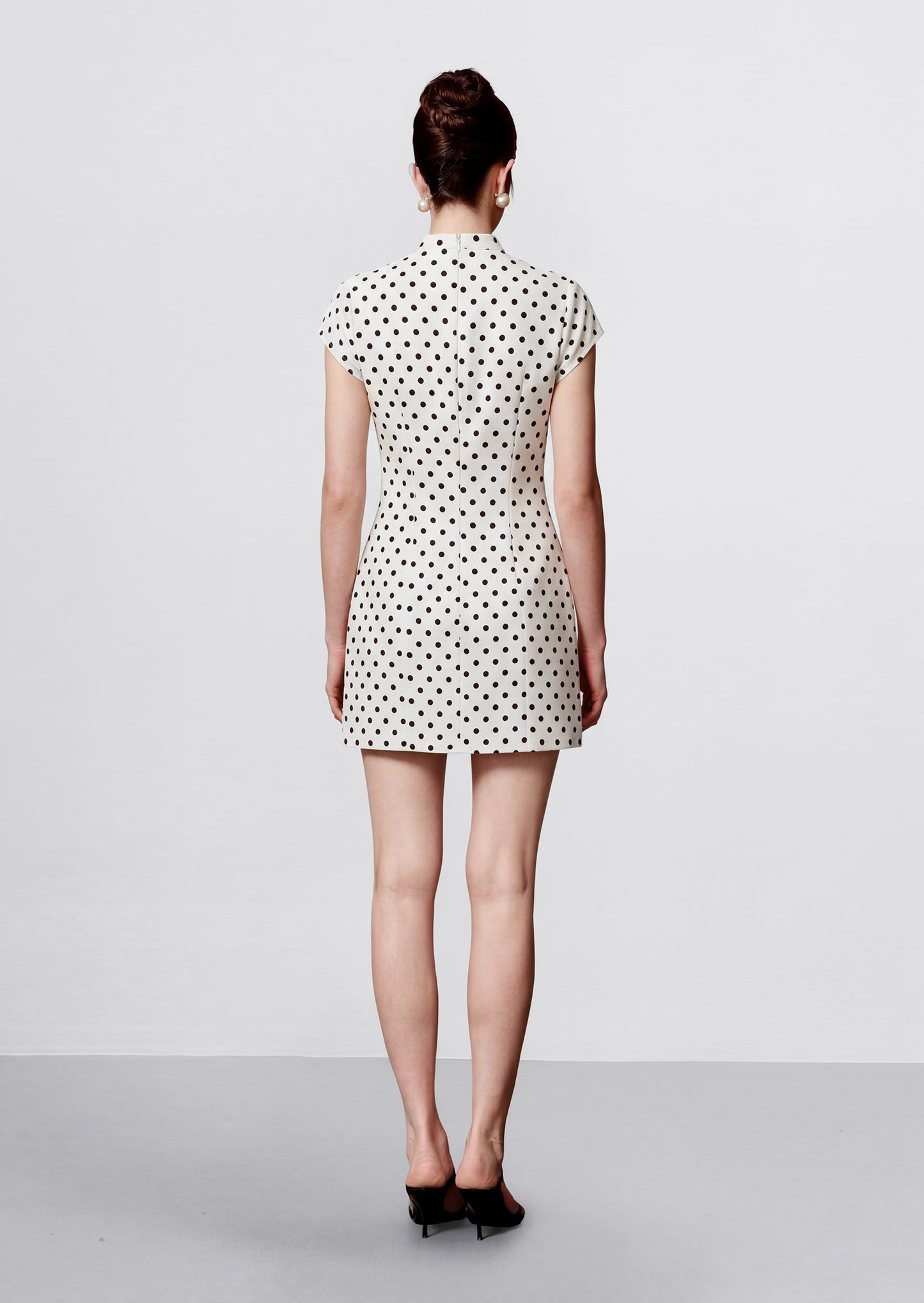 Eiffel Polka Dot Bow Mini Dress