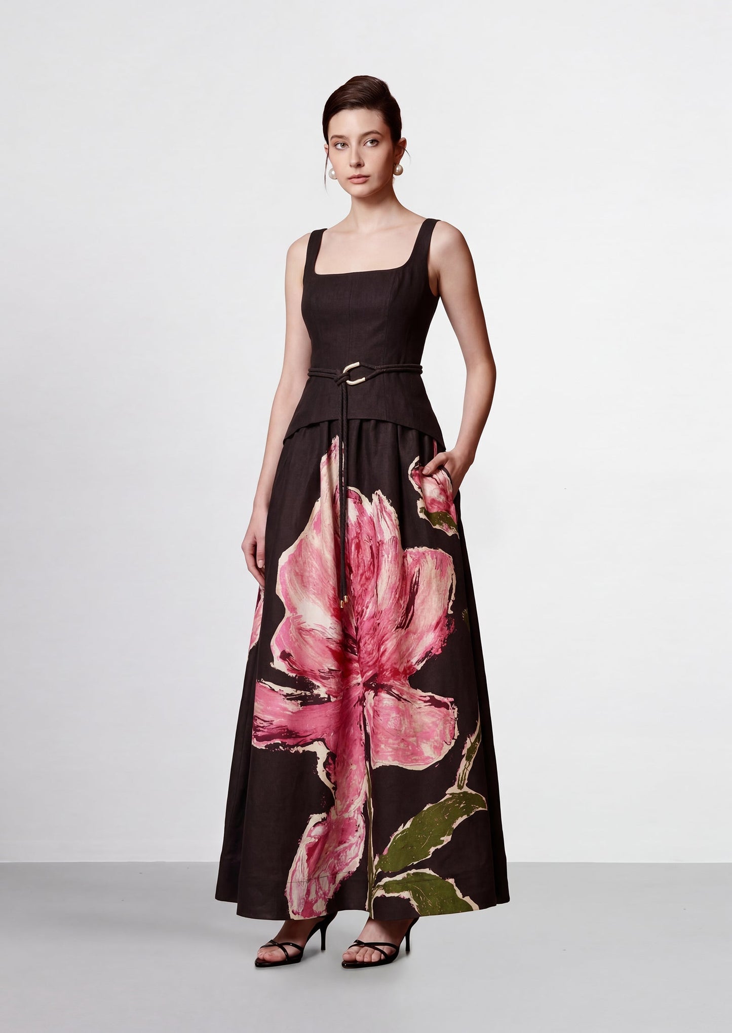 Acton Flower Printed Maxi Dress