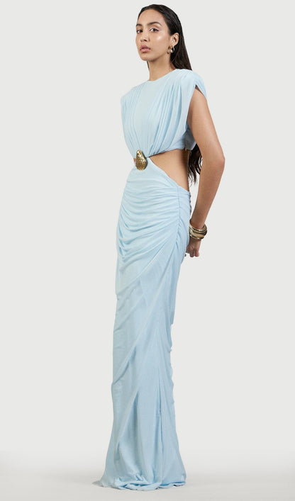 Layali Rose Cut out Maxi Dress With Draped