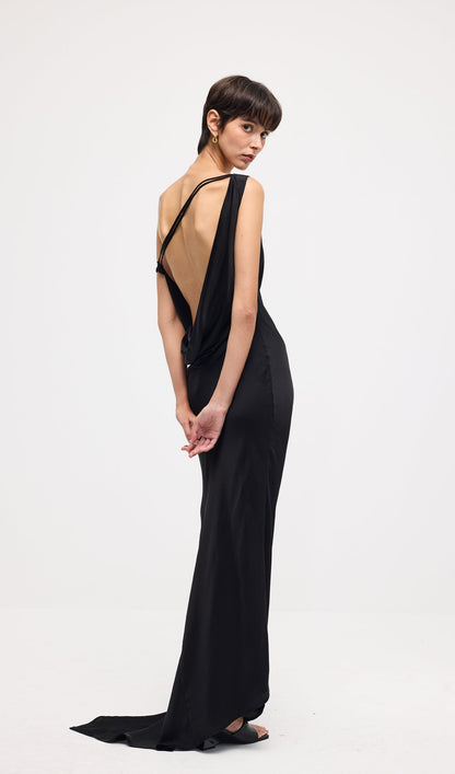 Slip With Asymmetrical Hem Maxi Dress