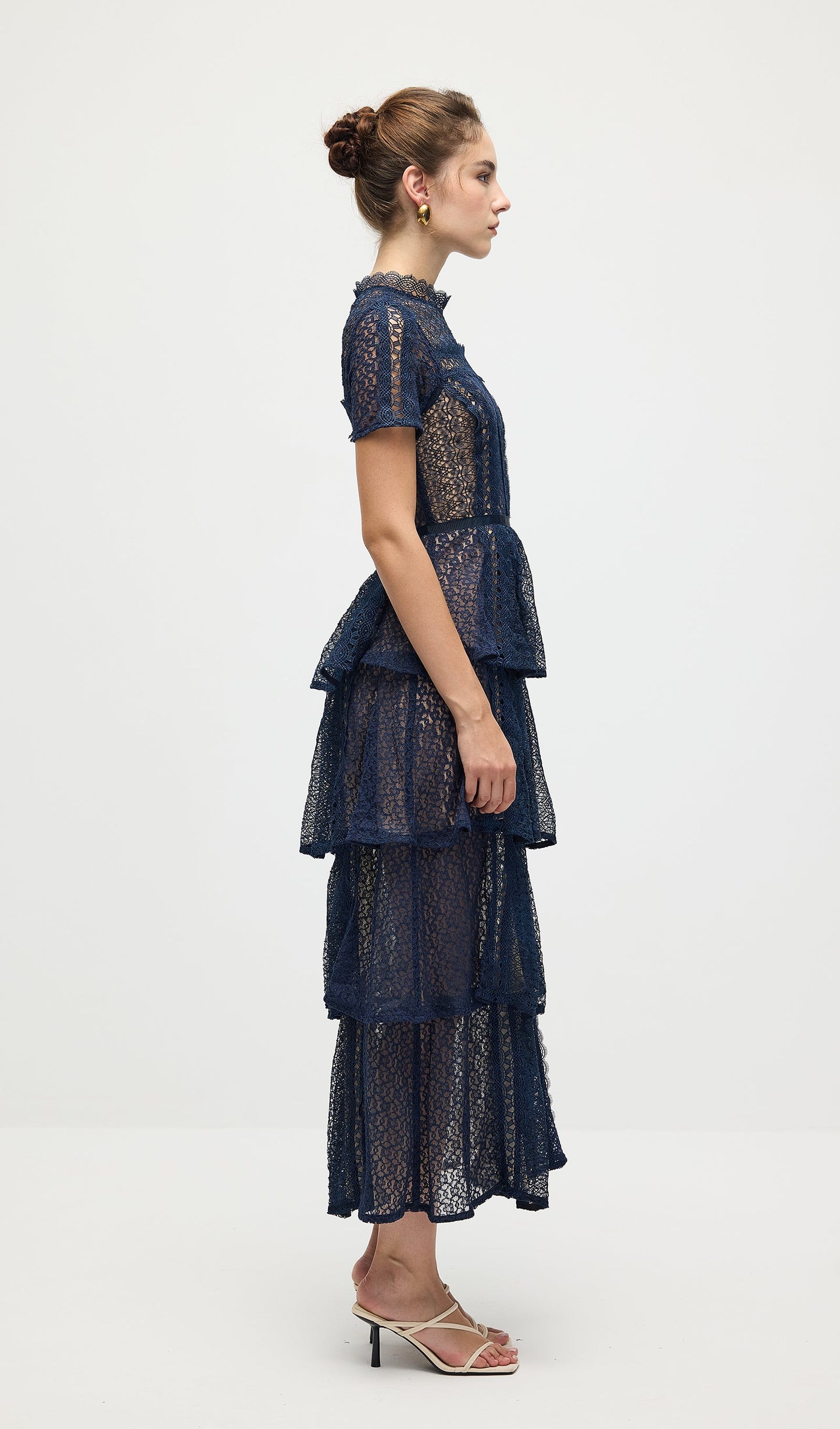 Lace Tiered Maxi Dress