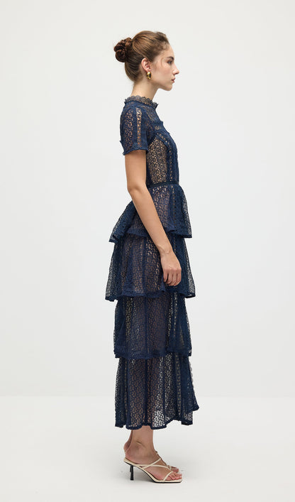 Lace Tiered Maxi Dress