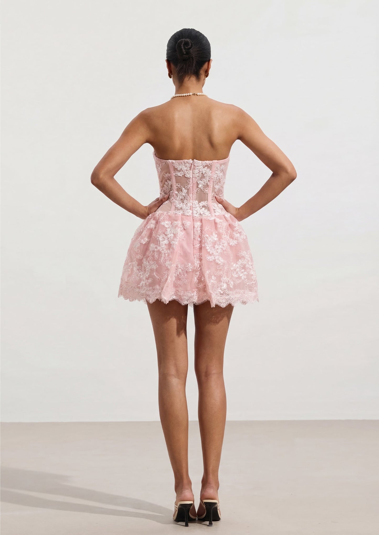 Maddy Strapless Mini Dress In Pink