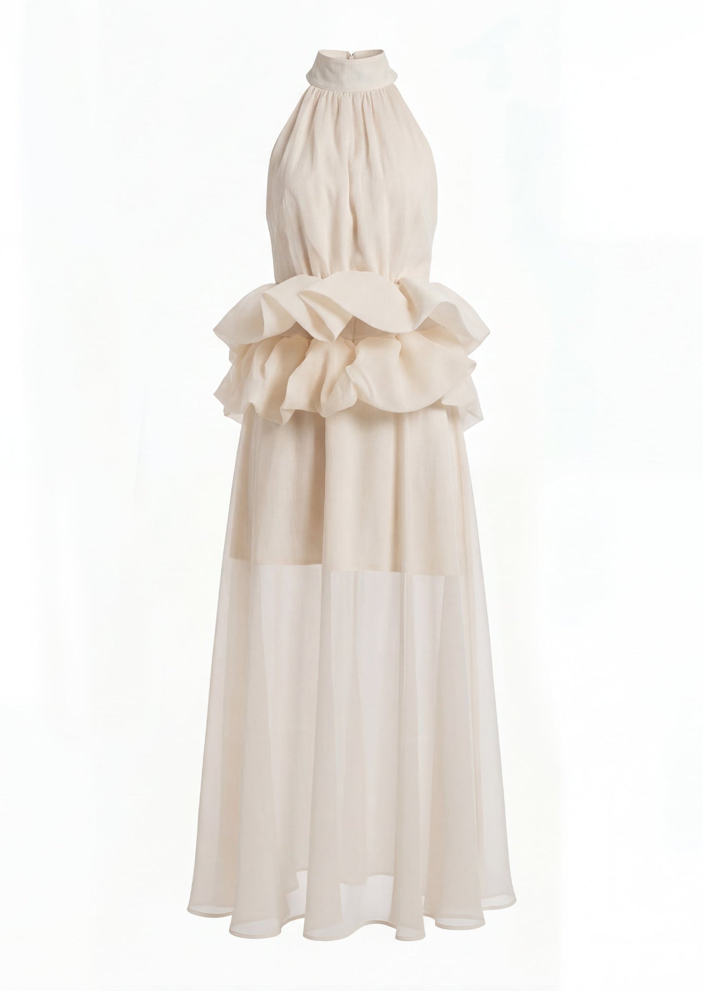 Linda Sleeveless Folds Maxi Dress