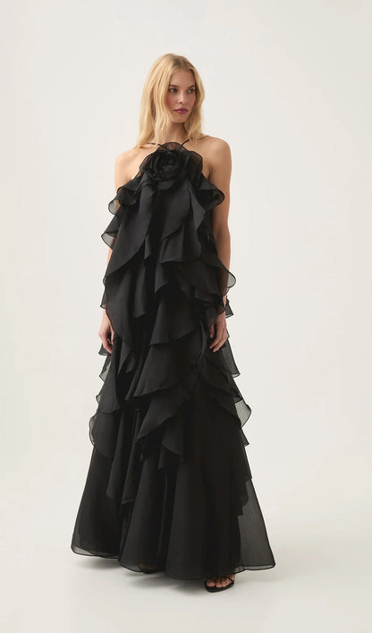 Halter Layered Maxi Dress