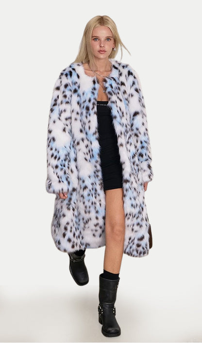 Lynx Leopard Print Coat