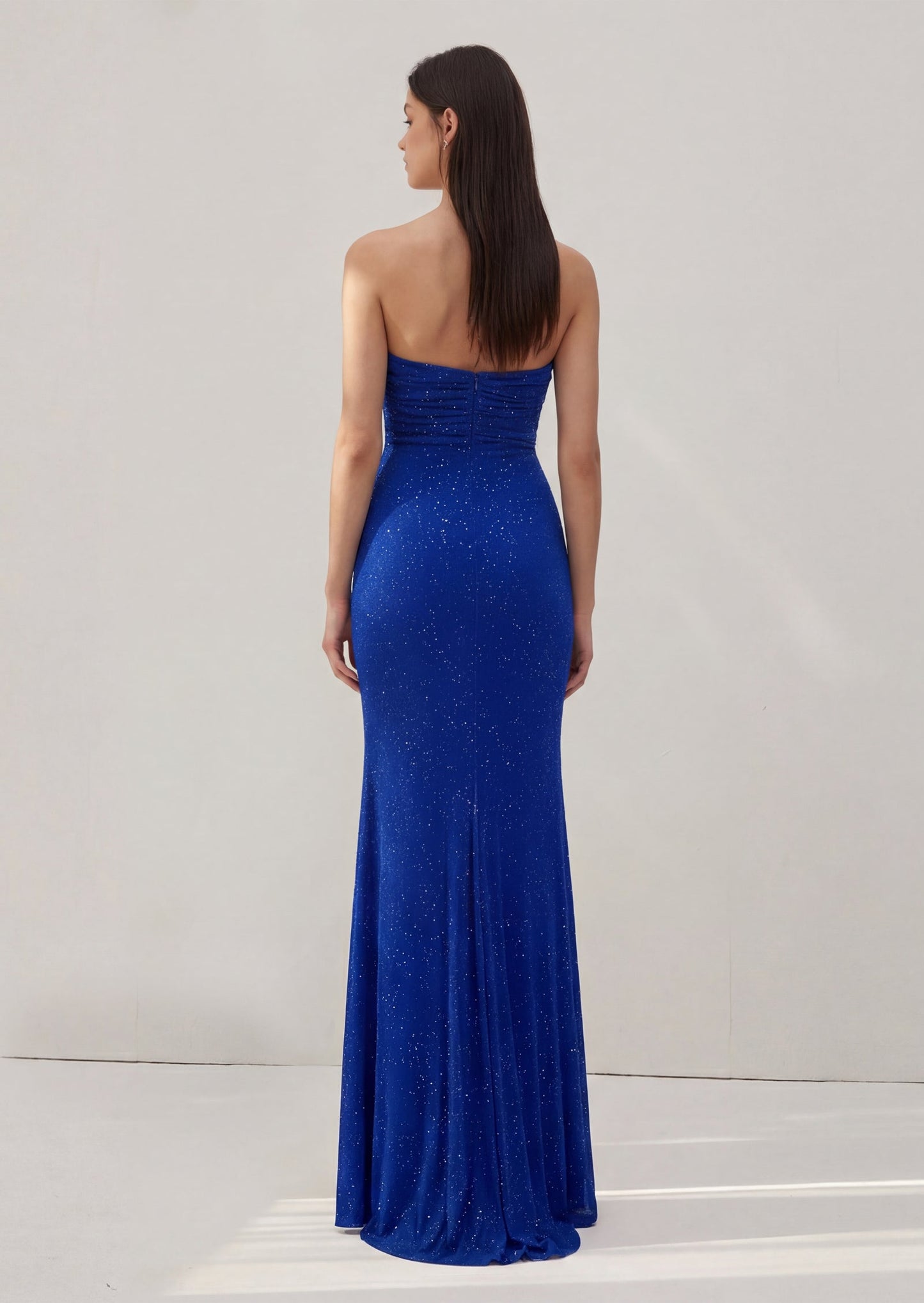 Sweetheart Neck Off Shoulder Slit Maxi Dress