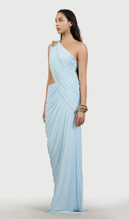 Layali Rose One Shoulder Maxi Dress