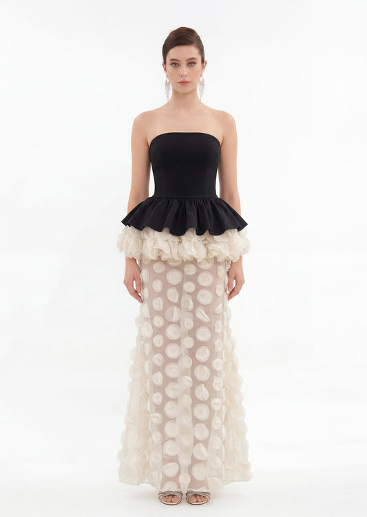 Bronx Flower Mesh Maxi Dress