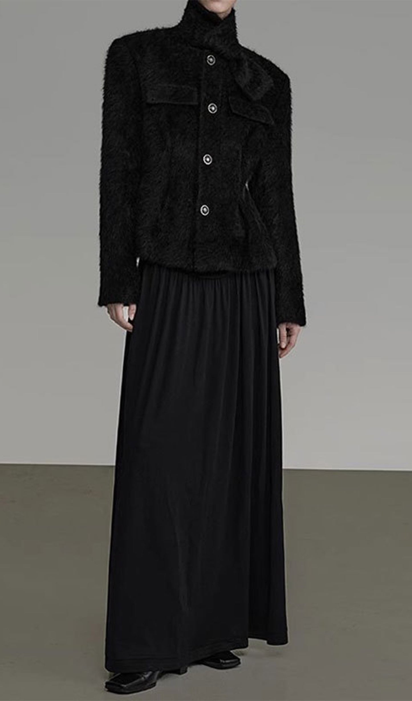Feather Cardigan Coat