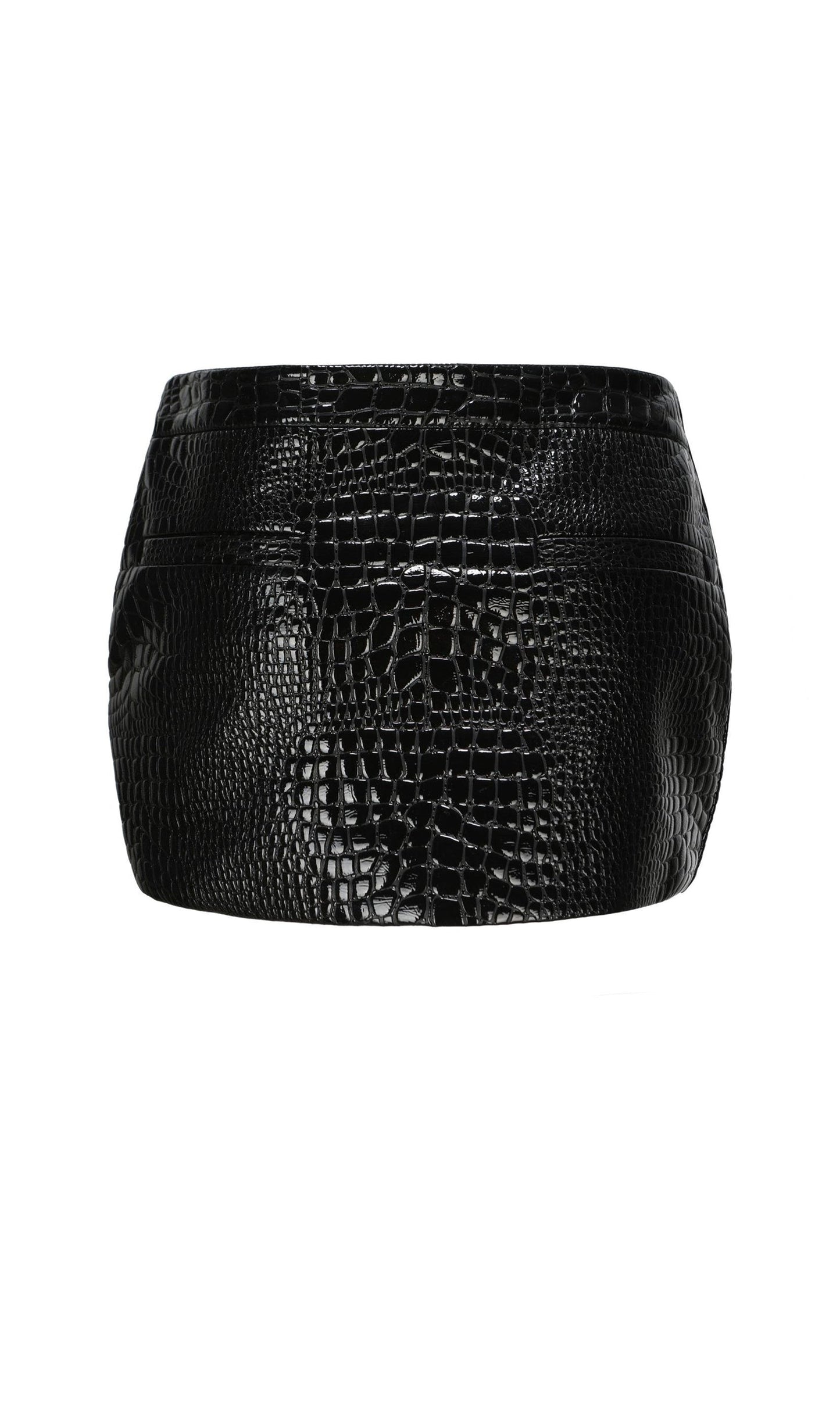 Leather Mini Skirt In Black