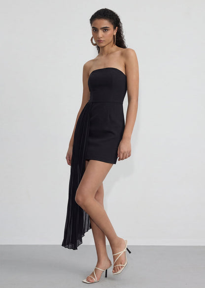 Amanda Strapless Mini Dress In Black