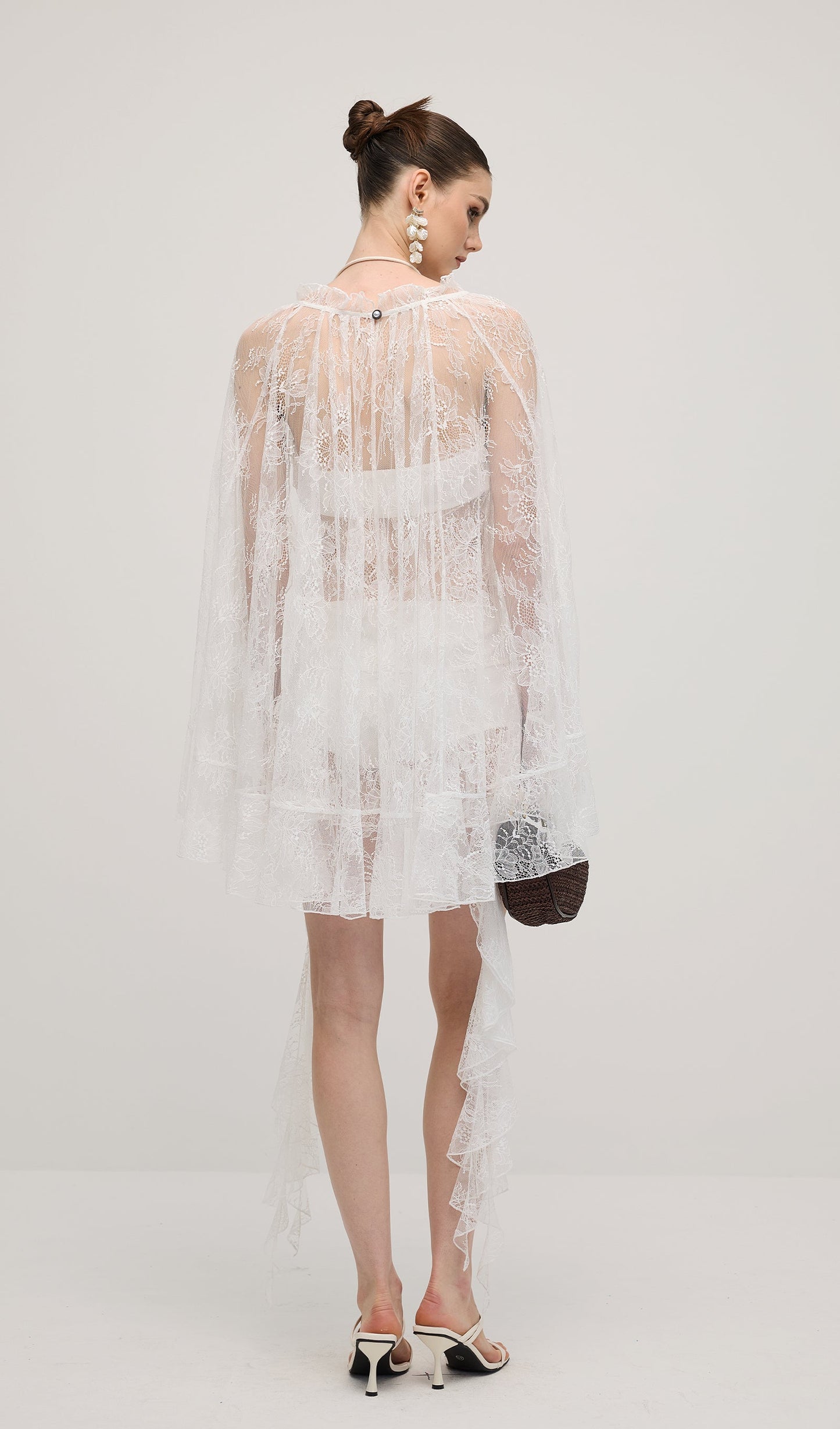 Lace Ruffle Mini Dress Sets