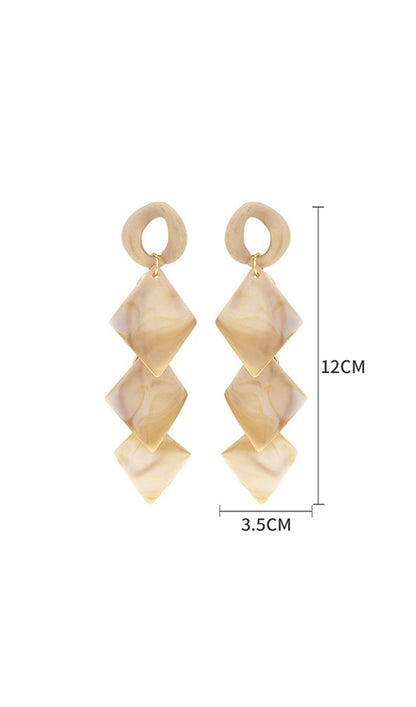 Geometric Dangle Drop Earrings