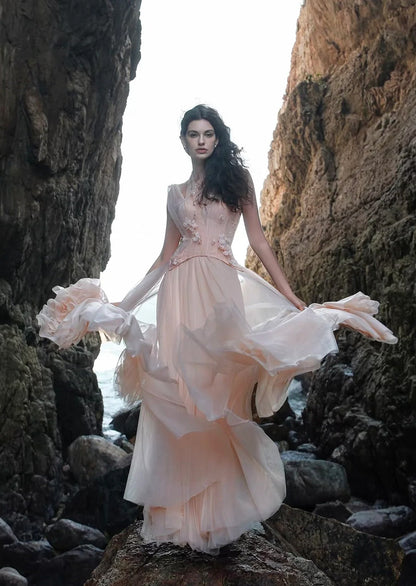 Bayleigh Sheer Flower Maxi Dress
