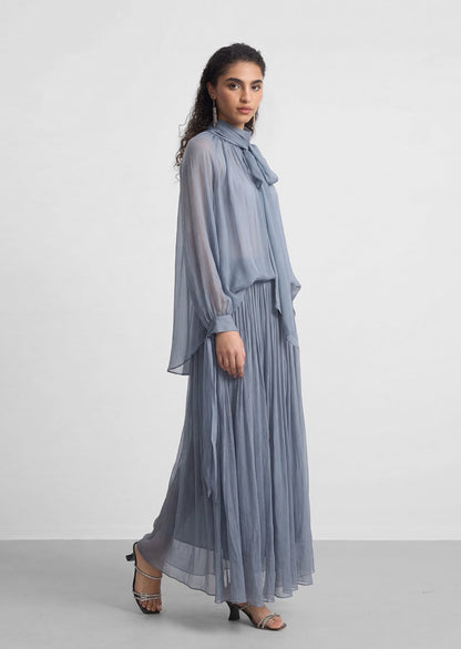 Eileen Tulle Maxi Skirt Two Piece Set