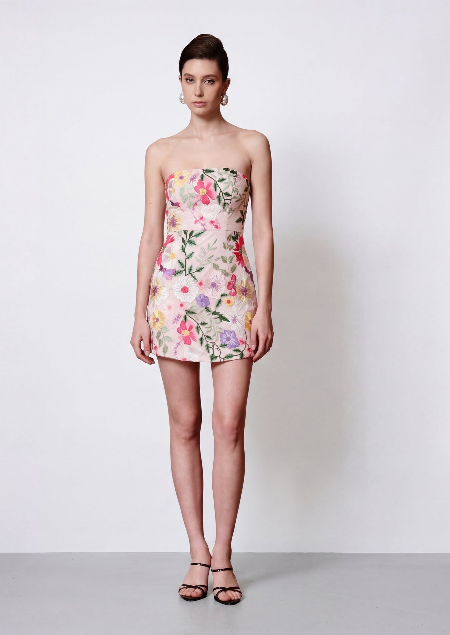 Ulama Strapless Mini Dress In Floral