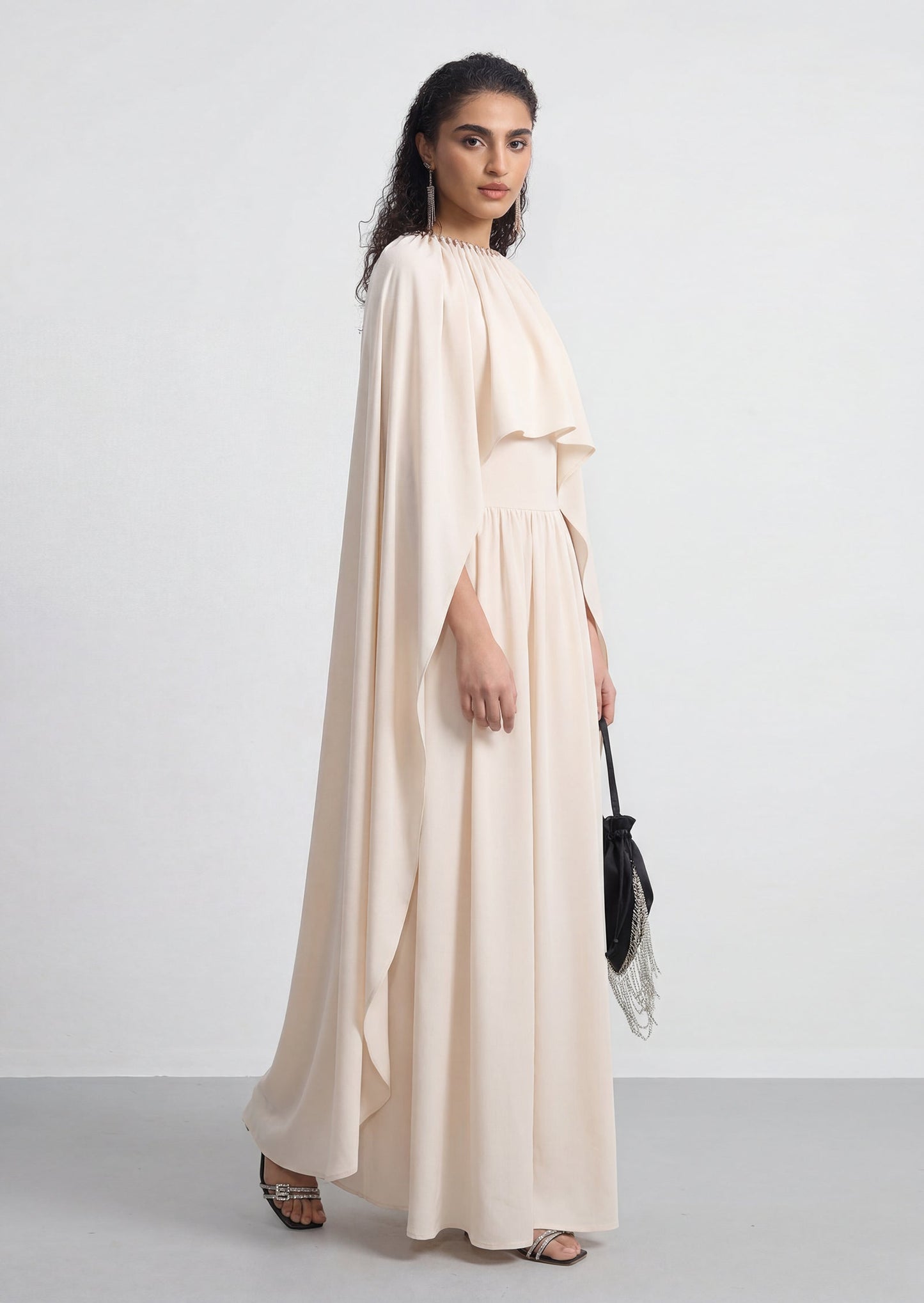Layali Elegance Cape Dress Set